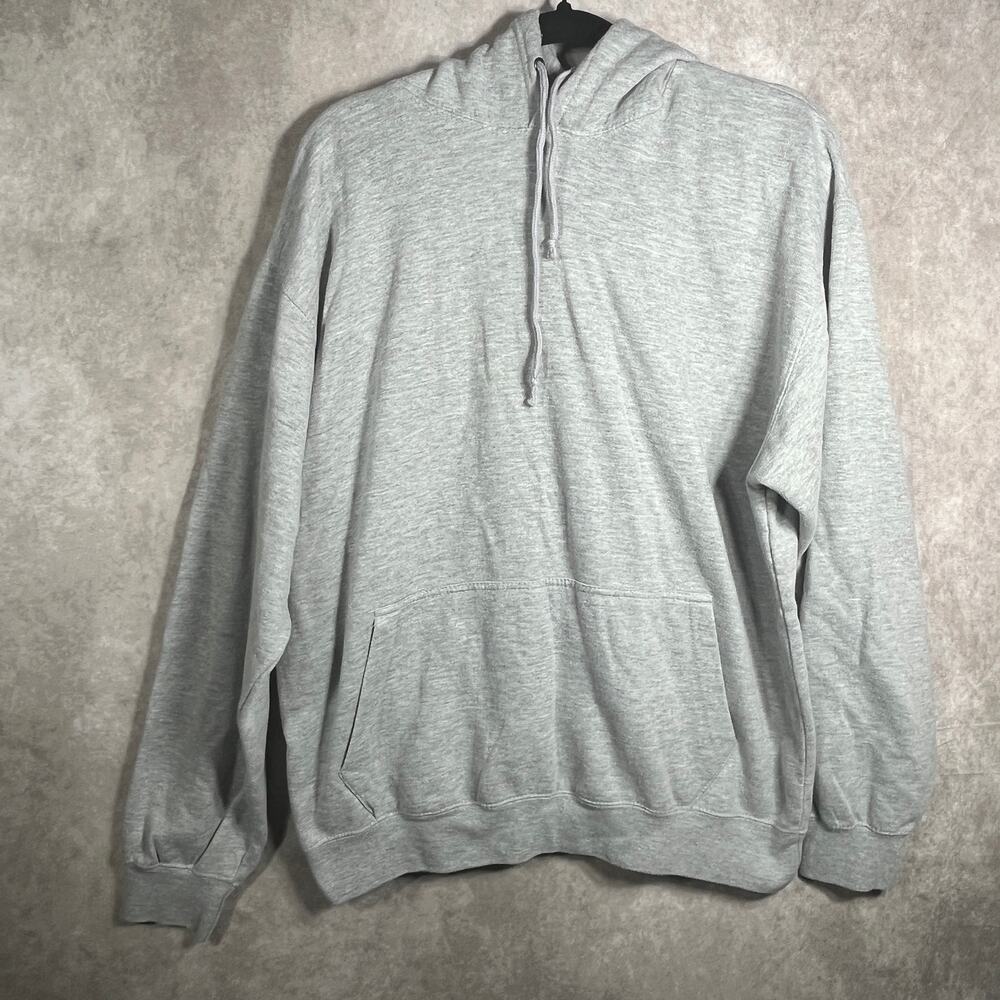 ESY Surf Co Hoodie Sweatshirt‎ Mens XL Gray Graphic Fleece Pullover Athleisure